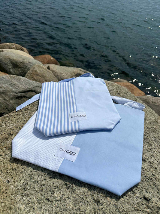 Caleido Tote - Mid Blue Stripe