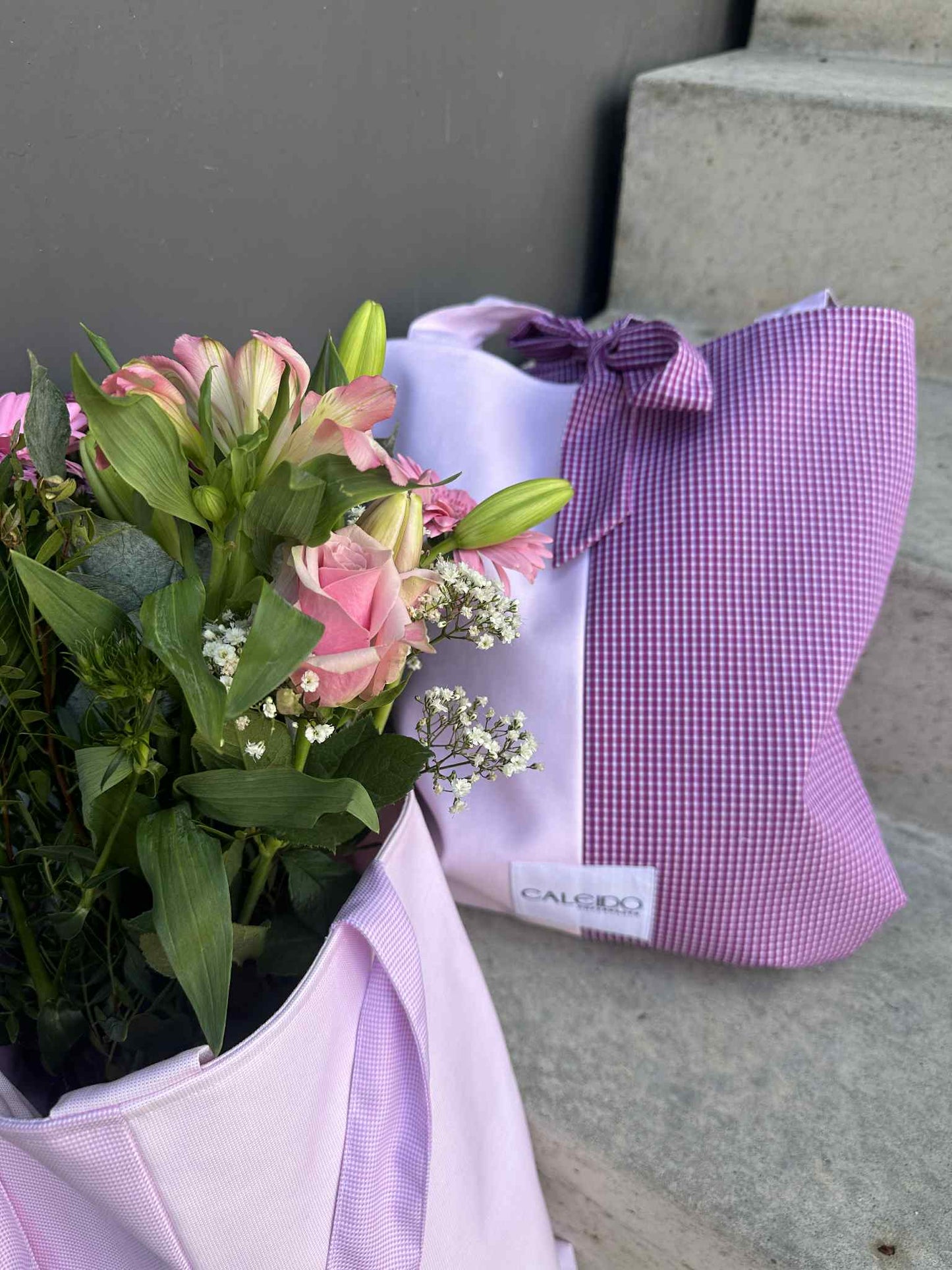 Caleido Tote - Pink Check