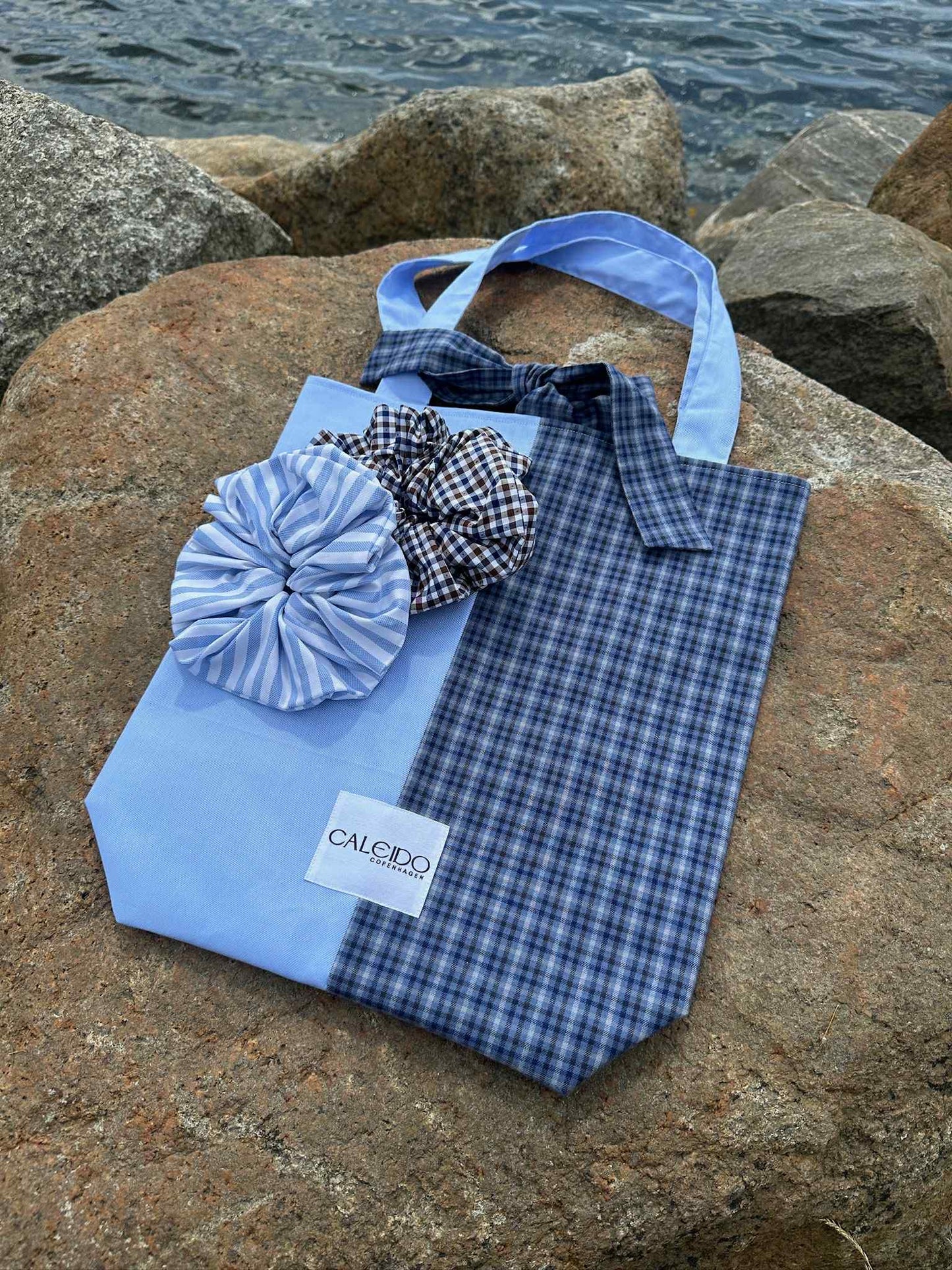 Caleido Tote - Blue Contrast Check