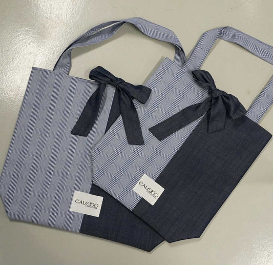 Caleido Tote - Denim Check