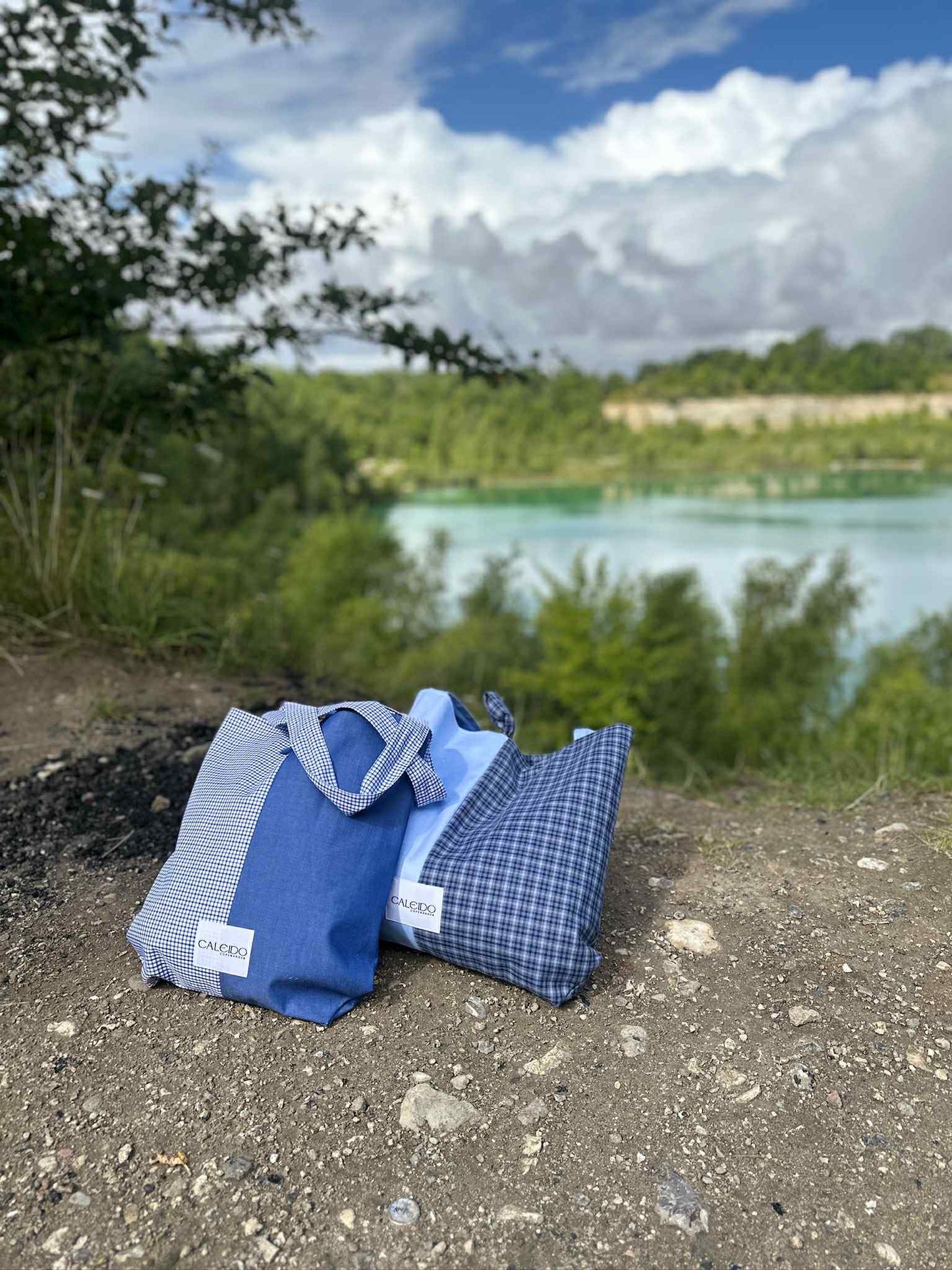 Caleido Tote - Indigo Check