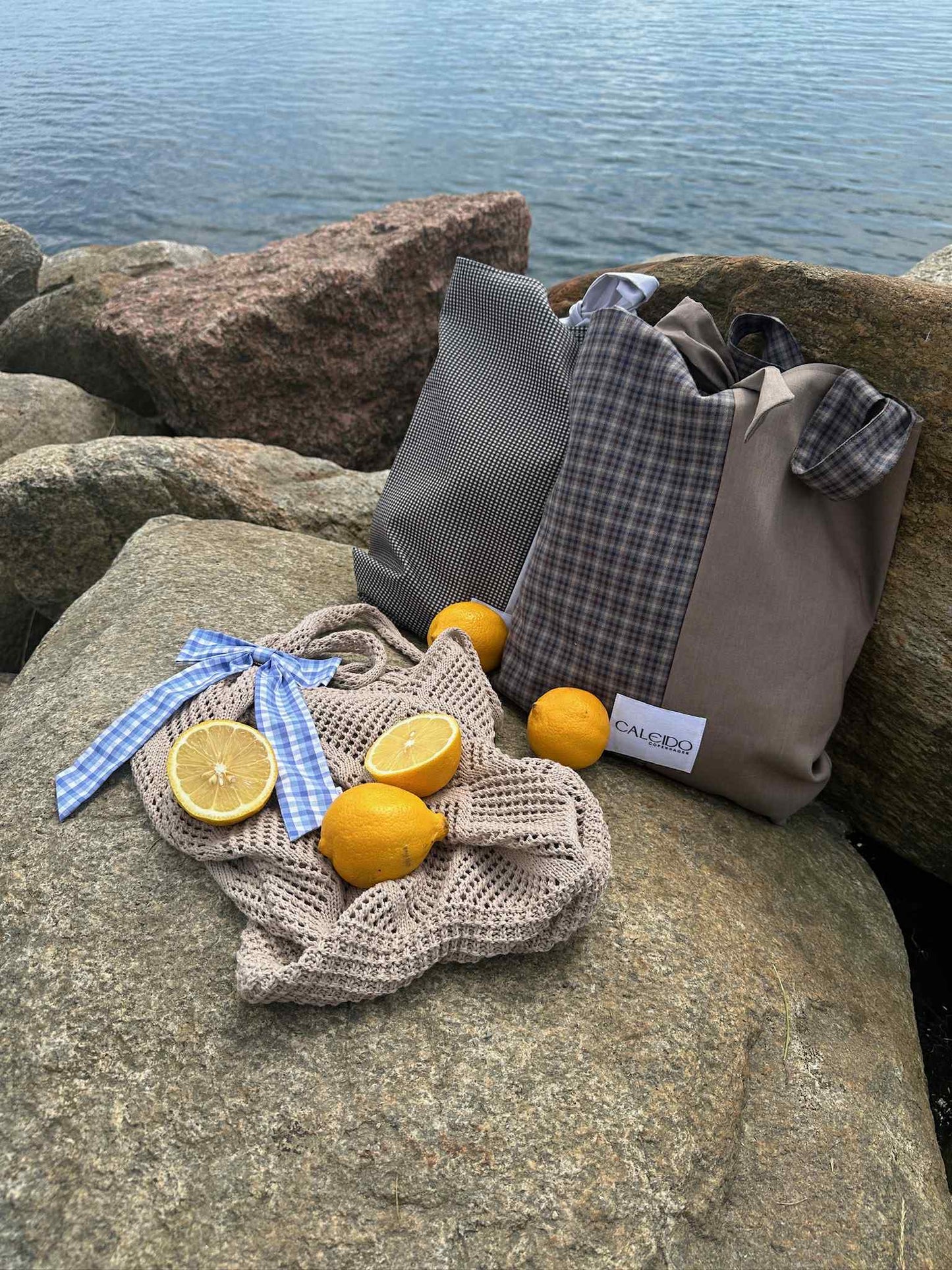 Caleido Tote - Dark Roast Check