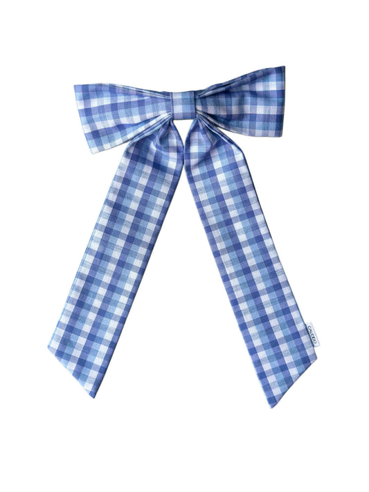 Caleido Bow - Multi Blue Check