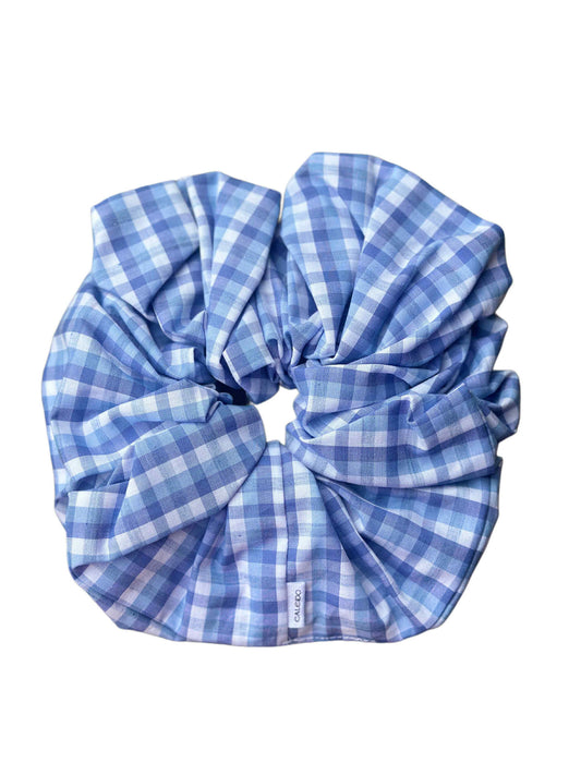 Caleido Scrunchie - Multi Blue Check