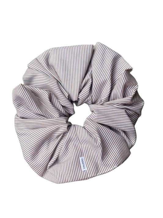 Caleido Scrunchie - Brown Stripe