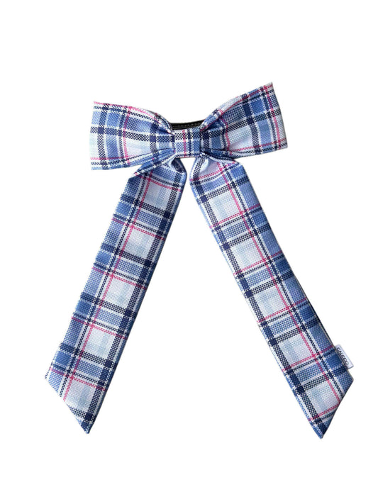 Caleido Bow - Red / Blue Check