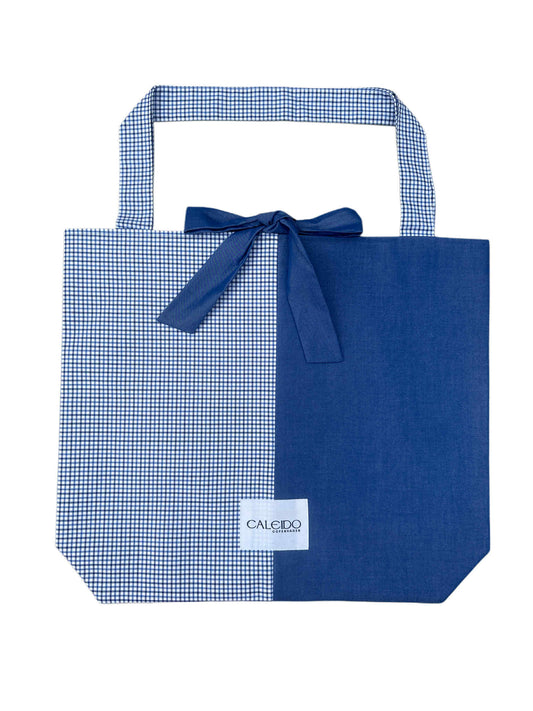 Caleido Tote Weekend - Indigo Check